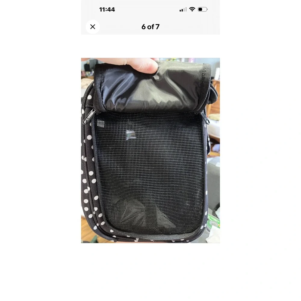 Bang Carsen Fashion Pet Carrier Bag Black White Polka Dot‎ Travel Tote NWT